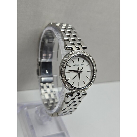 Michael Kors Mini Darci MK3294 Womens Silver Crystal Bezel 26mm New Battery main image 9